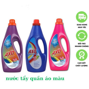 Nước tẩy quần áo màu AXO chai lớn 1.8L tiết kiệm