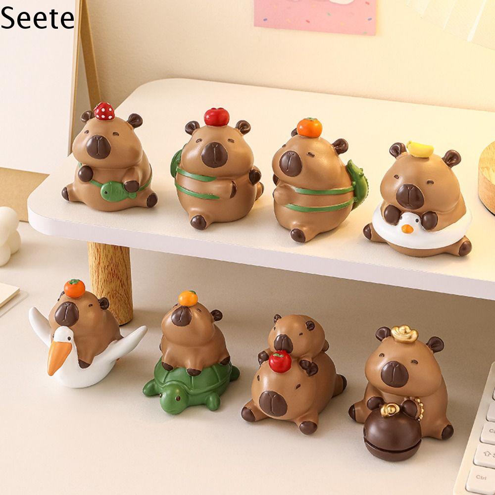 SEETE Mô phỏng Đồ chơi mô hình capybara Nhân vật Capibara động vật Mô hình động vật capybara Mô hình