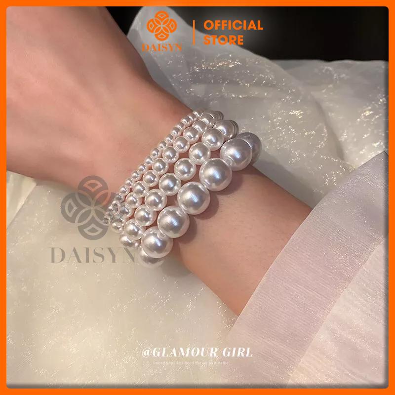 [NgocDaisy] N60 bộ 5 Vòng tay hạt Ngọc Đài Loan sang trọng handmade