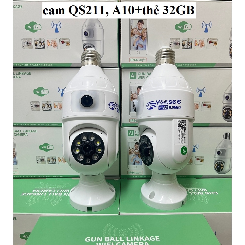 Camera ip 2 màn hình yoosee video ᴄall 2K và CAMERA IP (2 Màn Hình) Yoosee QS211 A10 kèm đui. LKP