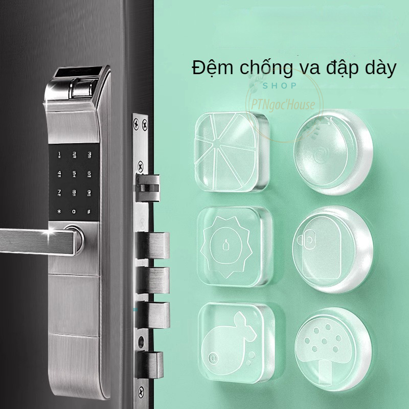 Núm Đệm Silicon Cute Chống Va Đập Bảo Vệ Tường Và Tay Nắm Cửa - Miếng Chặn Cửa Nhiều Hình Trong Suốt