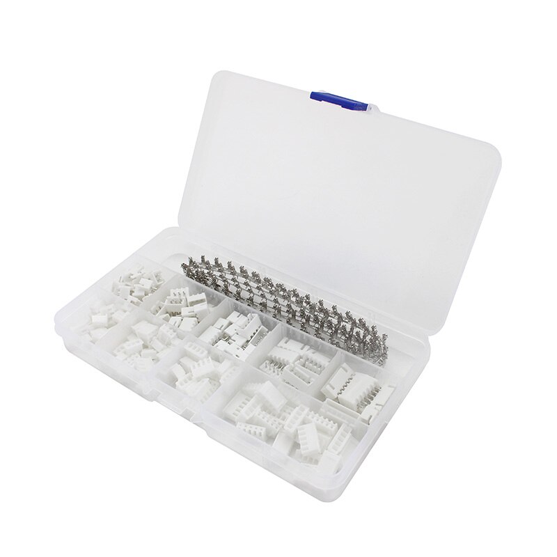 350pcs XH2.54 Connector Kit 2p, 3p, 4p, 5p 6p Pin Terminal / Housing / Pin Header, 2.54mm Pitch JST Wire Connectors Adaptor Kit