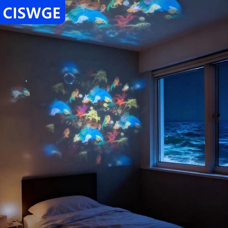 [COD] CISWGE AUTOPARTS Đèn LED chiếu đại dương với ánh sáng năng động để thư giãn bầu không khí trong nhà