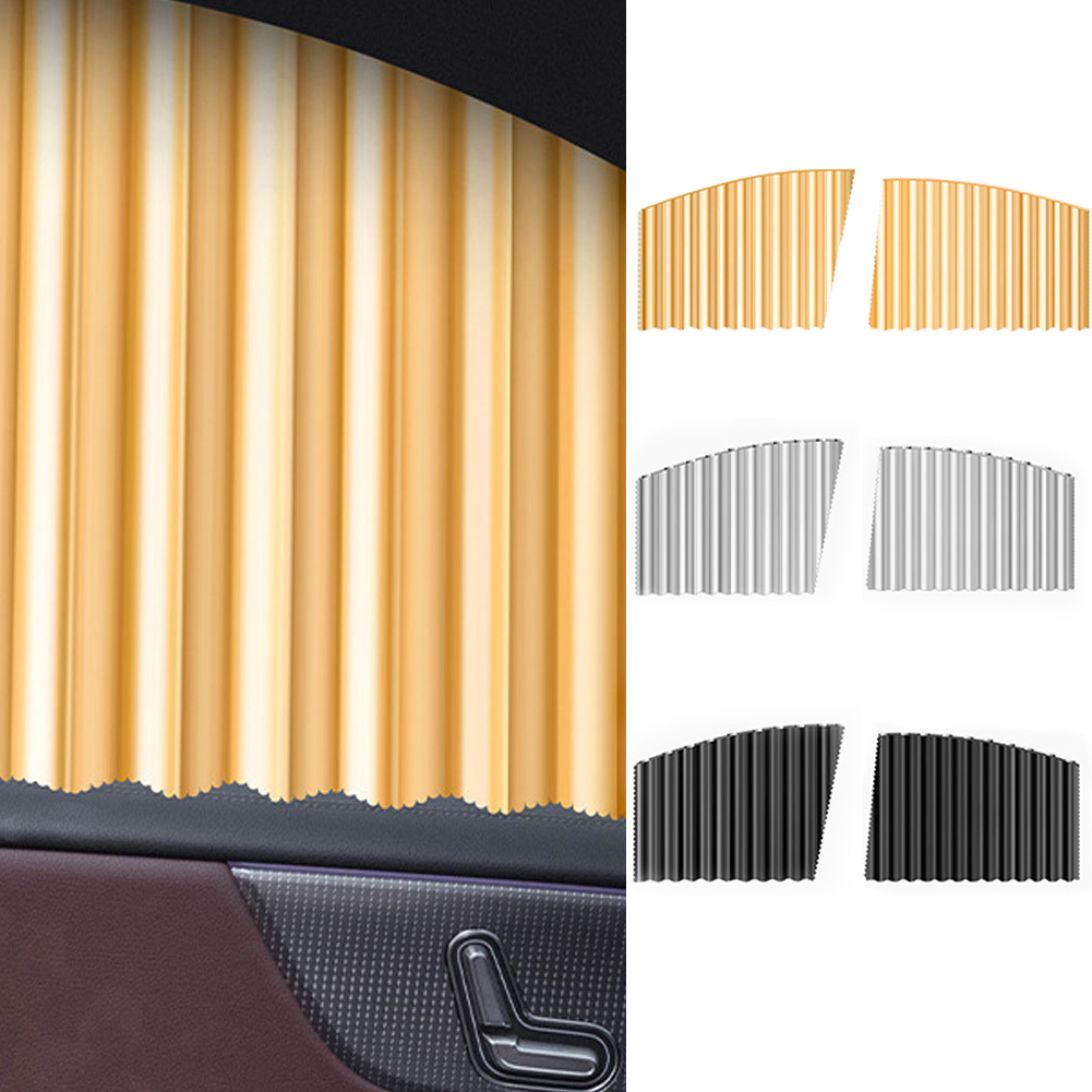 voxd1195 4pcs Car Shades Stretchable Bd Window Cover Magnetic Light Blocking Sun Protection Privacy Curtain for Camping Sunshades