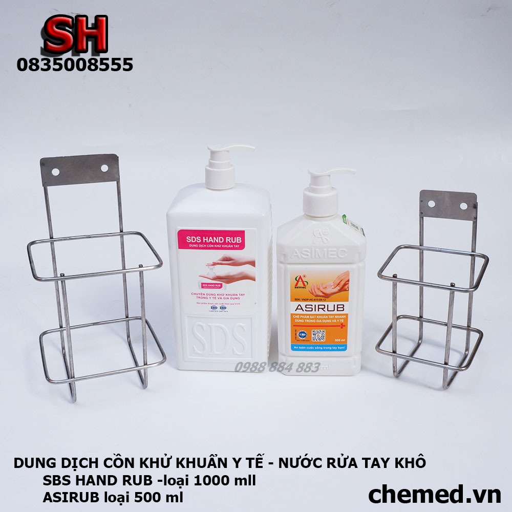 Dung dịch cồn khử khuẩn tay SDS HAND RUB, ASIRUB nước rửa tay khô loại 500ml, 1000ml hàng chính hãng