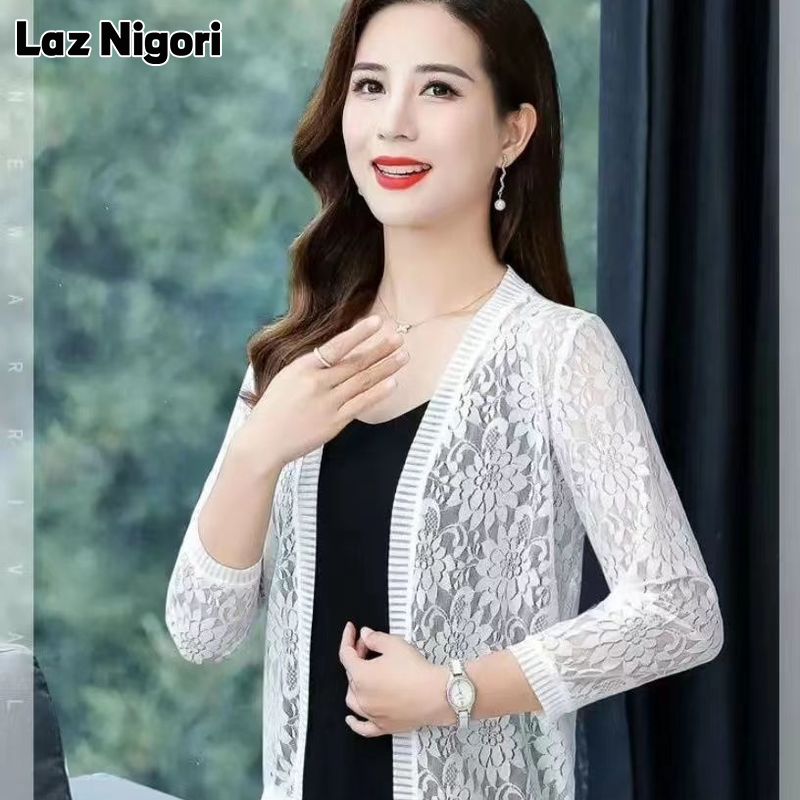 Laz Nigori Elegant Lace Cardigan for Women - Stylish and Comfortable Spring Fashion ราคา 71 บาท*ส่งฟรี
