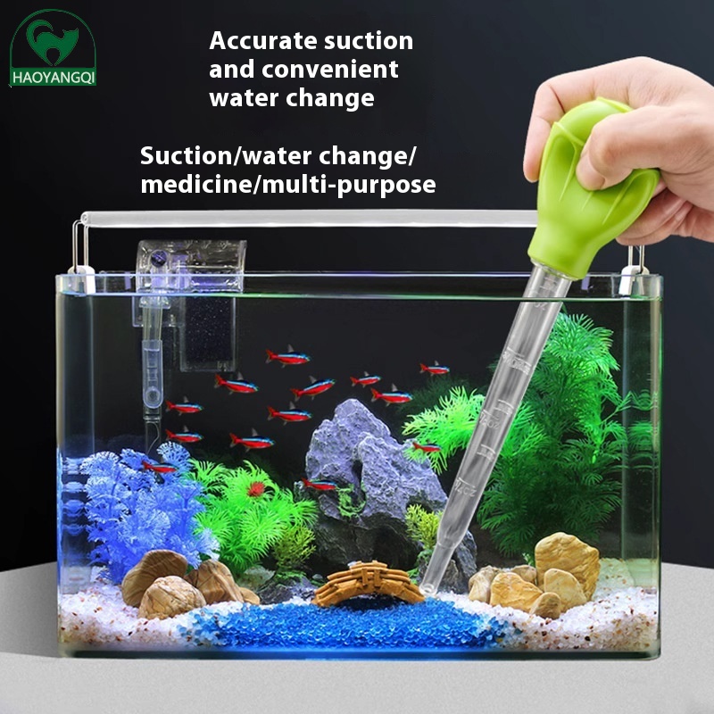 Mini toilet suction device Small fish tank water suction device Water changer Turtle tank turtle basin feces suction device Feeder feeding tube