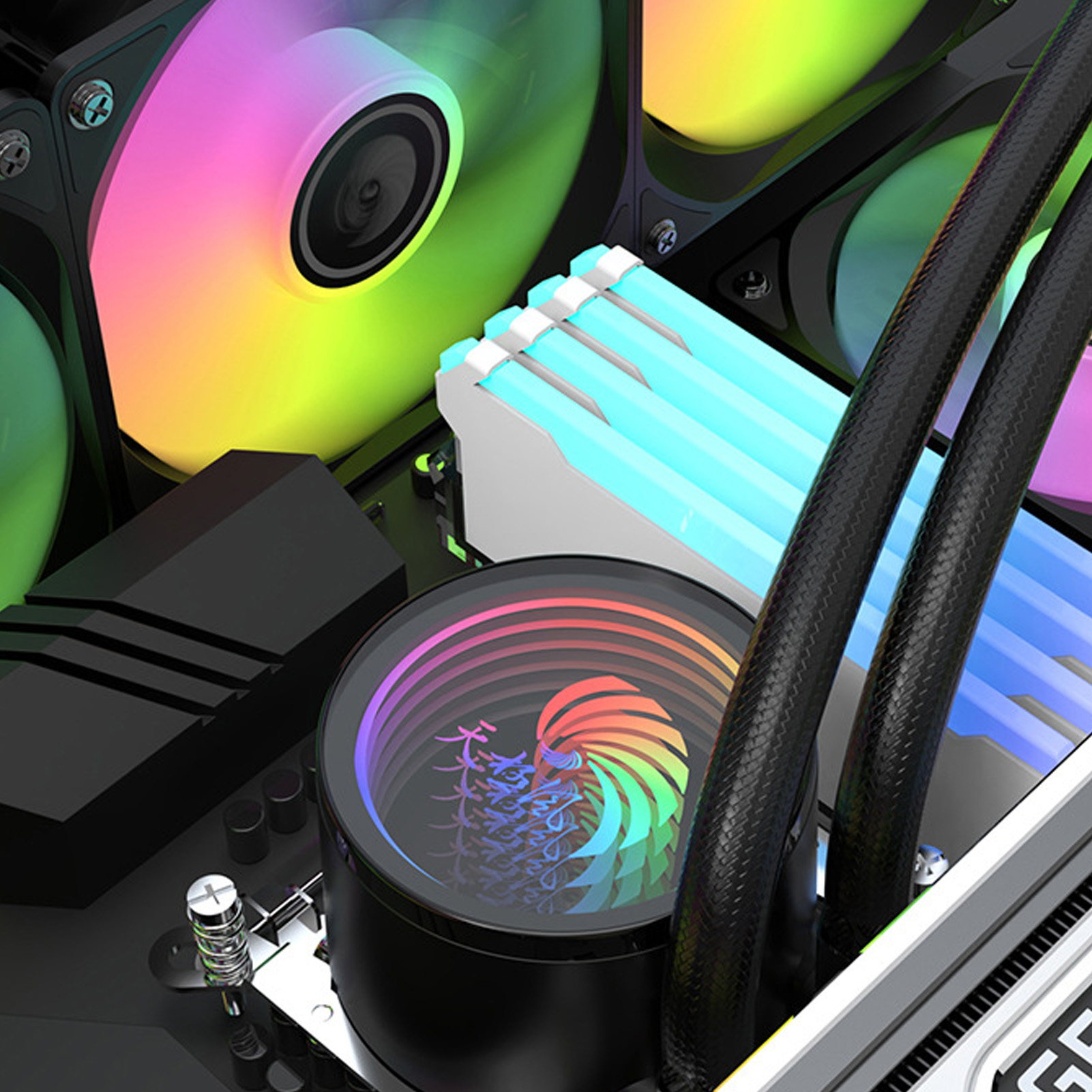 Garosa Bộ làm mát CPU Hệ thống làm mát bằng chất lỏng RGB 360mm hiệu suất cao với ba quạt RGB dành cho PC chơi game và bộ xử lý TDP cao Giá 1,879,000 Đồng*Miễn phí vận chuyển