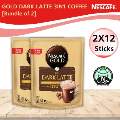 (Bundle of 2) NESCAFE GOLD Dark Latte Coffee (12 x 34g)