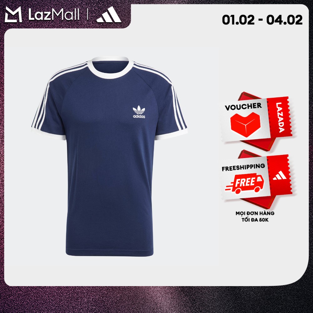 adidas Phong cách sống Áo Thun 3 Sọc Adicolor Classics Nam Màu xanh da trời IA4850