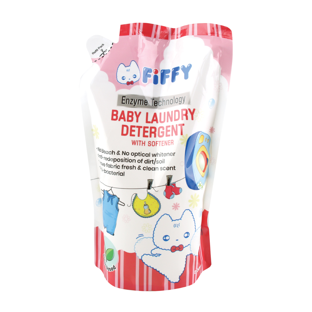 FIFFY DETERGEN PAKAIAN BABY ENZYME LAUNDRY DETERGENT REFILL PACK (800ML) (2536)