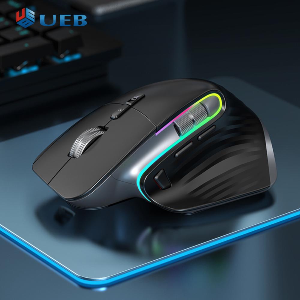Tay Phải Chuột Máy Tính Ergonomic Bluetooth tương thích 5.0 & 2.4G Chuột chơi game 12 màu sắc RGB 1000-4000DPI cho Máy Tính Xách Tay PC