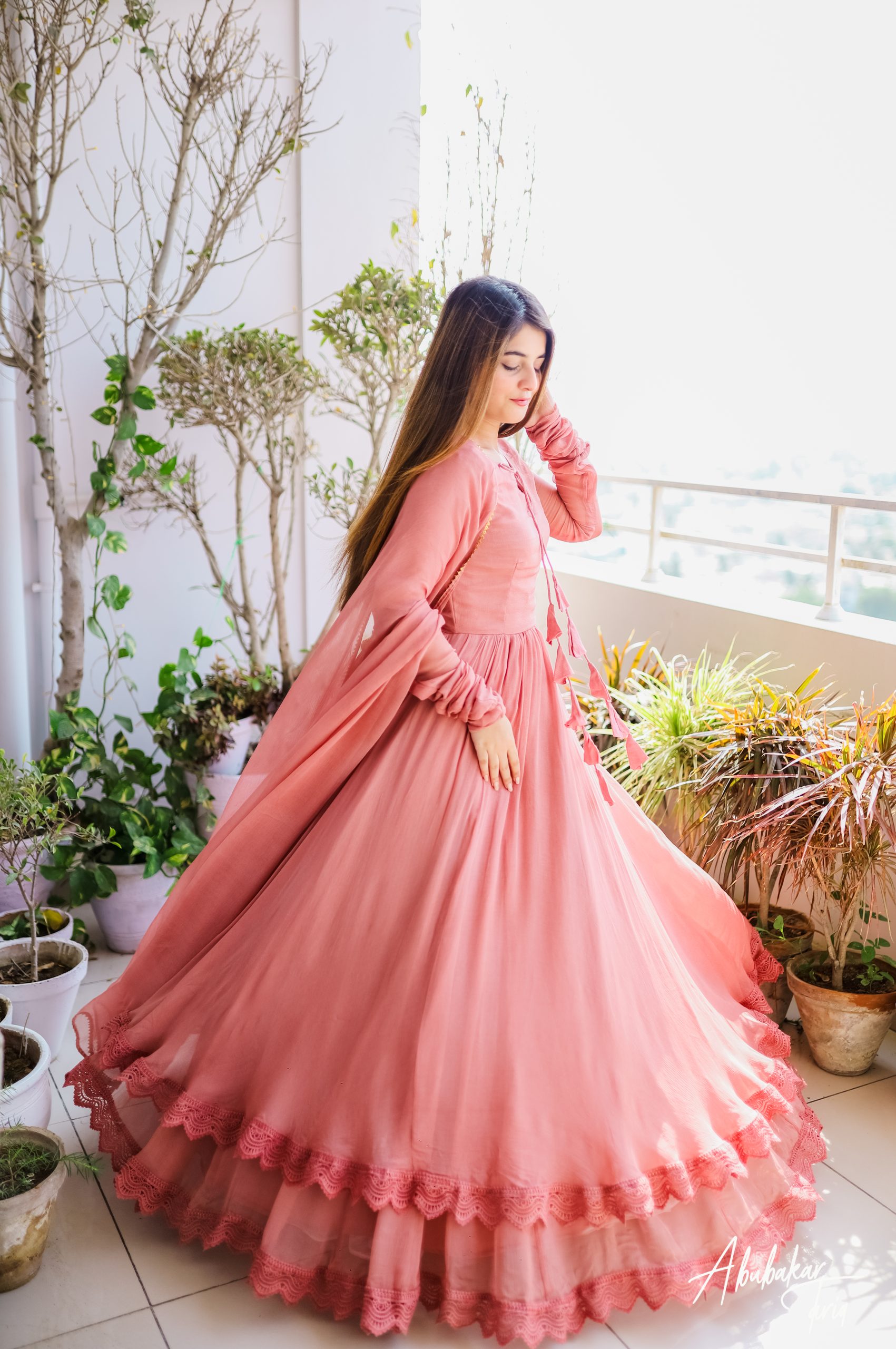 Kali Wali Frock Lawn Elegant Paper Cotton Full Embroidered Kali