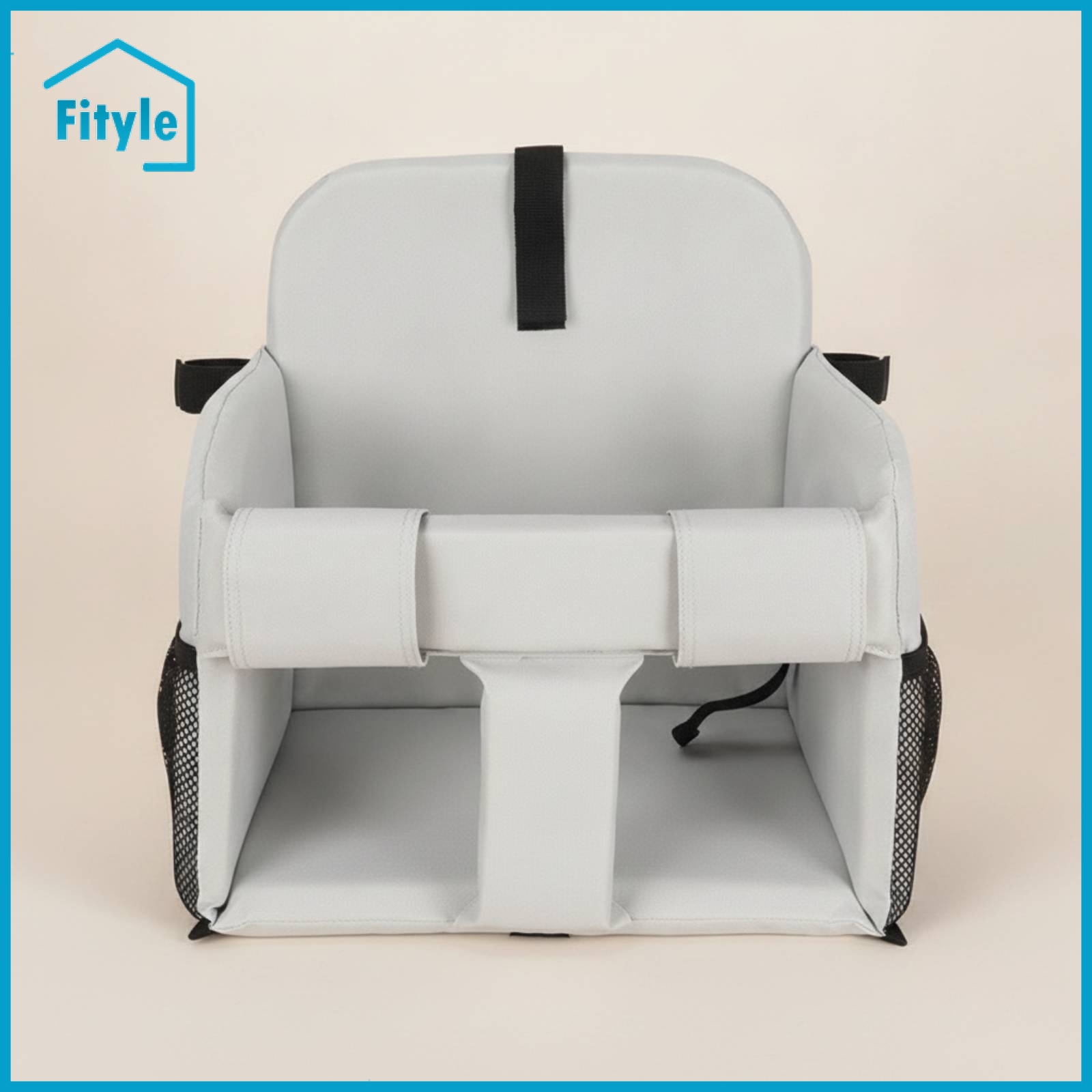 ของใช้แม่และเด็ก Fityle Padded Toddler Booster Seat Travel-Friendly Booster Cushion with Side Pockets Comfortable Portable High Chair Replacement Lightweight for Toddlers, Restaurant