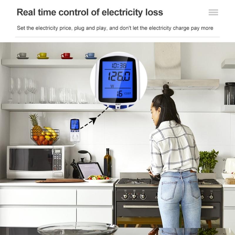 Intelligent Electrical Digital Electricity Wattmeter Power Meter 220V Consumption Watt Energy KWh Socket Calculator Giá 279,754 Đồng*Miễn phí vận chuyển