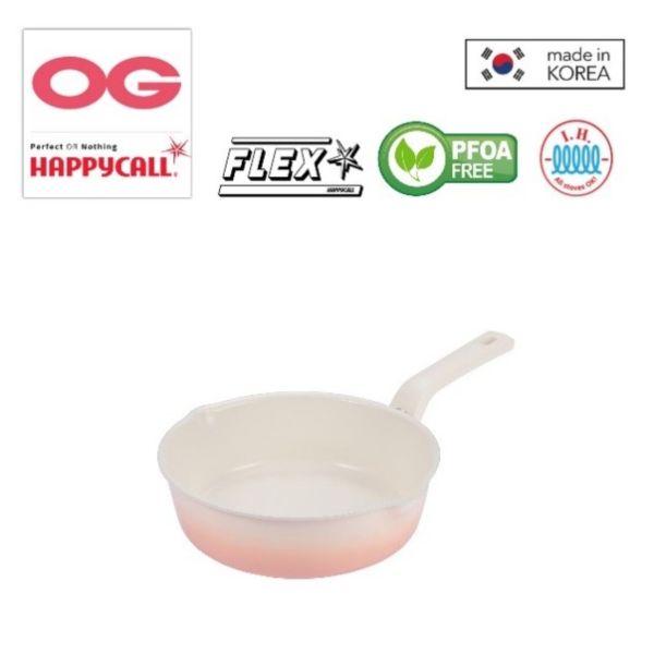 HAPPYCALL Flex Pan Blanc 22cm (Induction Compatible) - Pink (HEA-3001-0606) Singapore