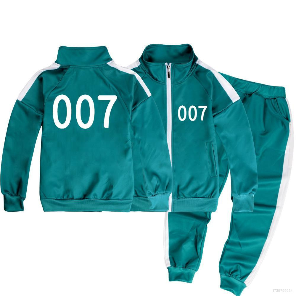 XY RA Sta6 Squid Game 007 áo khoác quần cosplay vải cho trẻ em đồ thể thao AR YX