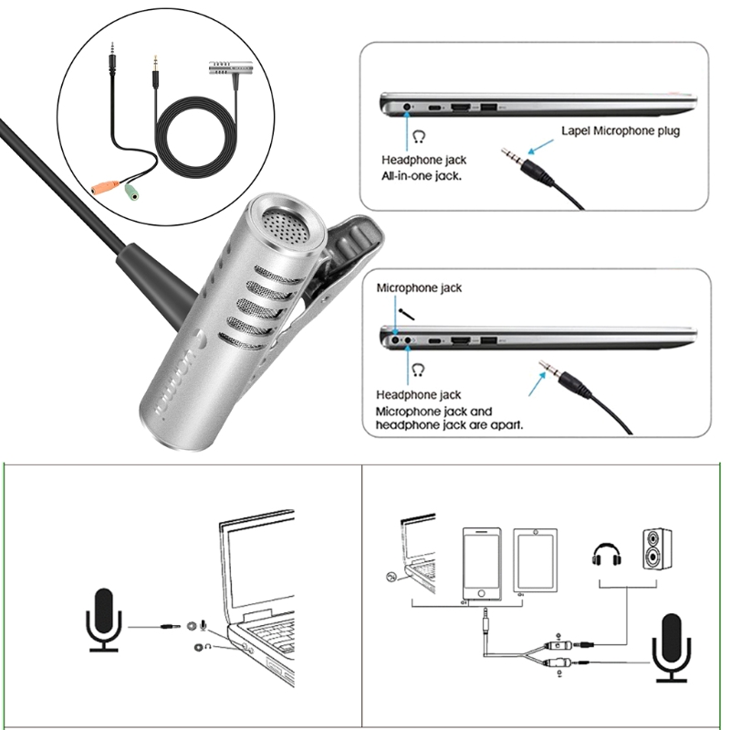 【Pre-order】 Yanmai R933 Lavalier Omnidirectional Condenser Microphone For PC Phone Camera K1KF