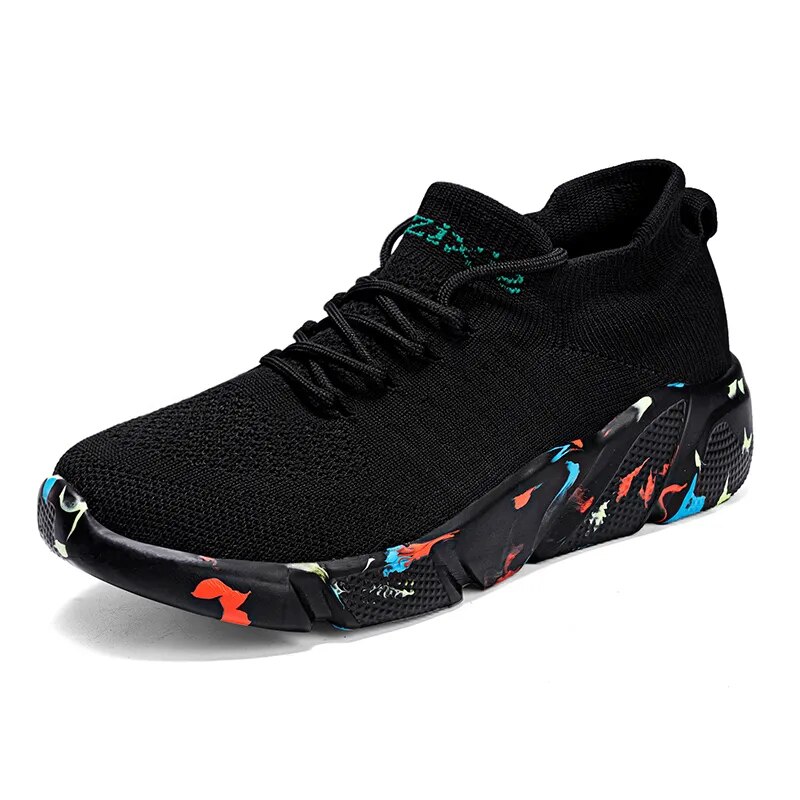 Big Size 35-47 Men Tennis Sport Shoes Super Light Breathable Mesh Sneakers Lace-Up Women Socks Footwear Tenis Masculino Feminino