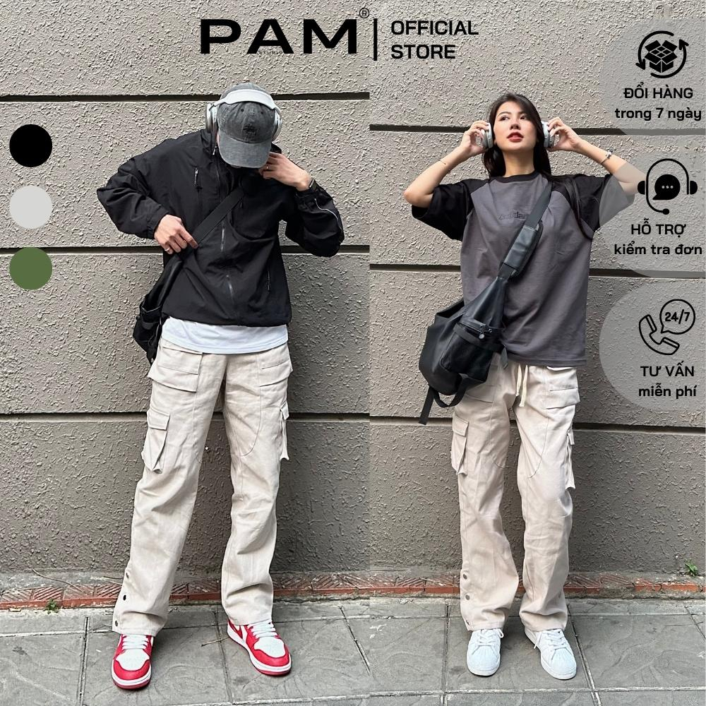 L3 - Quần Cargo Pant Kaki 340gsm PAM STUDIO, Quần Cargo Pant Street Wear Unisex