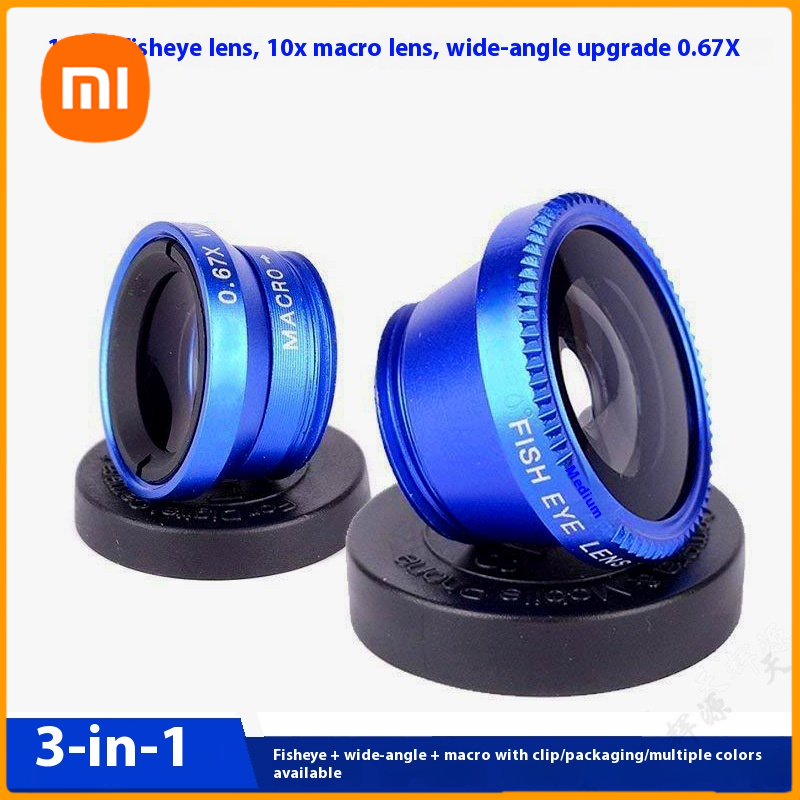 Bộ ống kính Ống kính mắt cá ba trong một để cải tiến chụp ảnh điện thoại thông minh