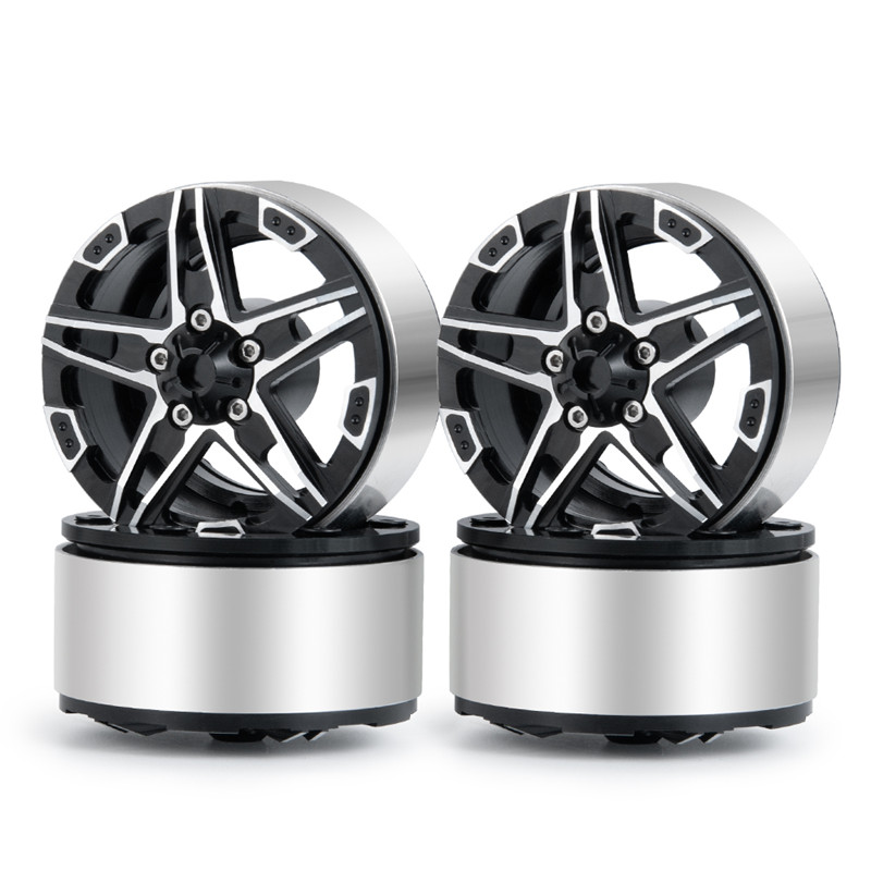 4Pcs Aluminum Alloy 1.9Inch Wheels Rims for 1/10 RC Crawler Axial SCX10 SCX10 II 90046 AXI03007 Traxxas TRX4 D90