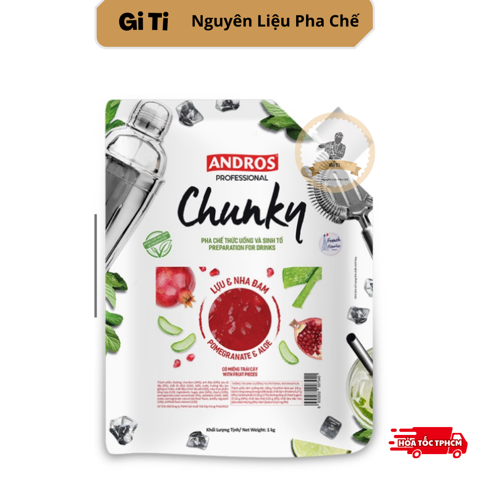 Mứt Chunky Lựu Nha Đam | Andros Chunky 1kg