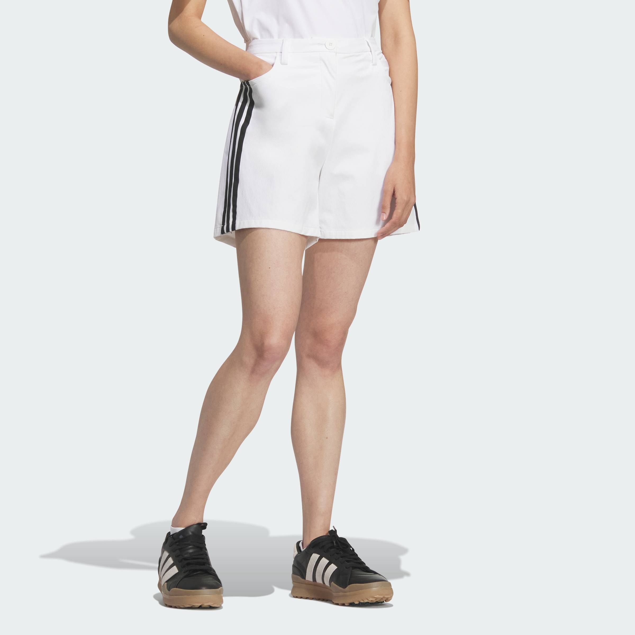 [0H-2H 20.7-MUA 3 GIẢM 30%+VOUCHER 15%] adidas Đánh gôn QUẦN SHORT 3 GẠCH 5INCH Nữ trắng KD7212