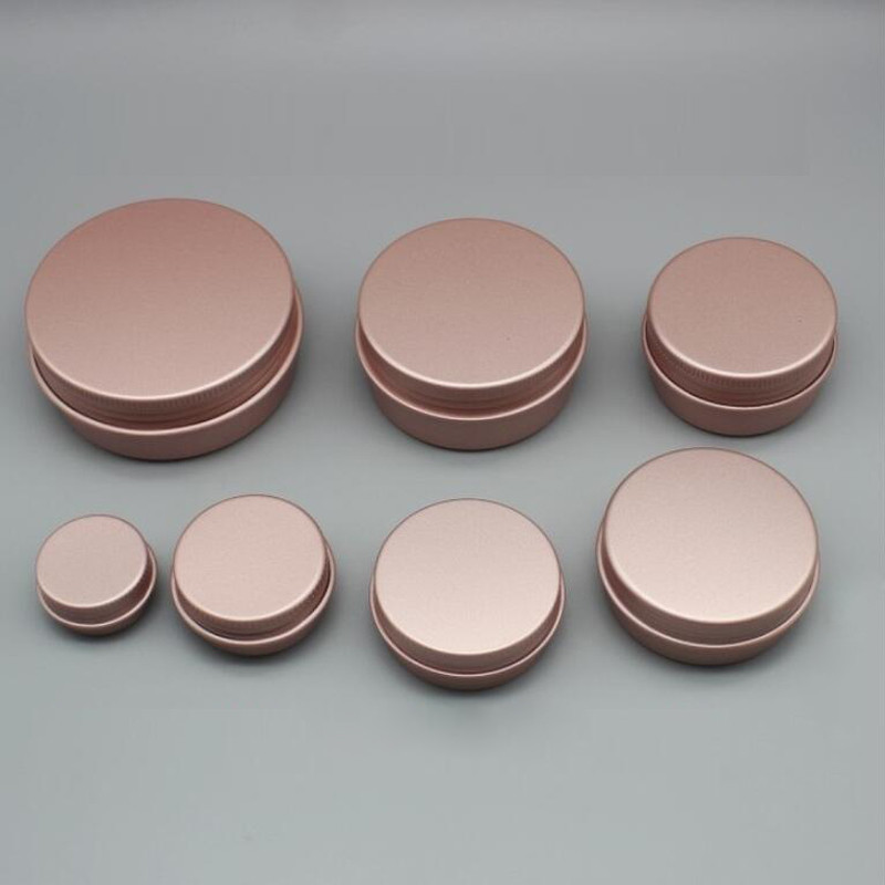Rose Gold Empty Cream Aluminum Jar Pot 5g 10g 60g Cosmetic Skin Hair Care Essential Lip Balm Incense Metal Tin Containers 50pcs ราคา 1,263 บาท*ส่งฟรี