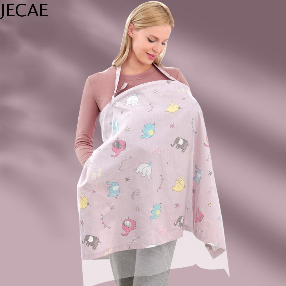 JECAE Bông Khăn che cho con bú Hoạt hình Lưới Khăn cho con bú ngoài trời Thoáng khí Có thể điều chỉnh Chăn xe đẩy em bé Ngoài trời