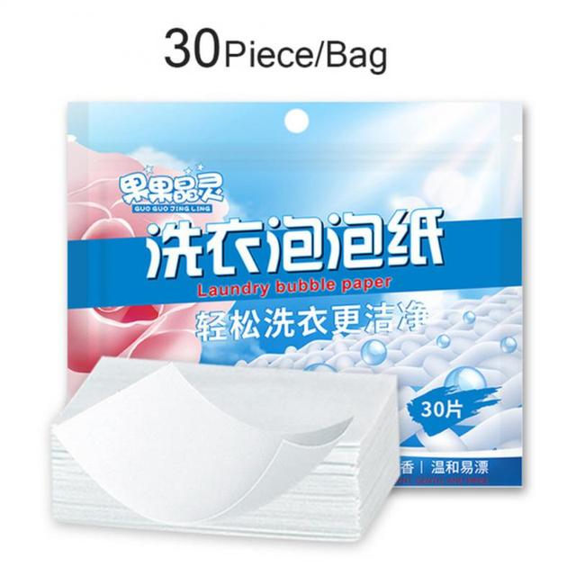 TDW1W 30Pcs/lot Eco Friendly Laundry Detergent Soap Sheet Plastic Free Concentrated Washing Strong Laundry Soap for Washing M