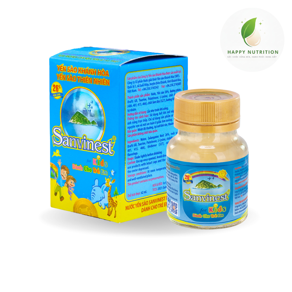Nước Yến Sào Sanvinest Khánh Hòa Dành Cho Trẻ Em Lọ 62ml