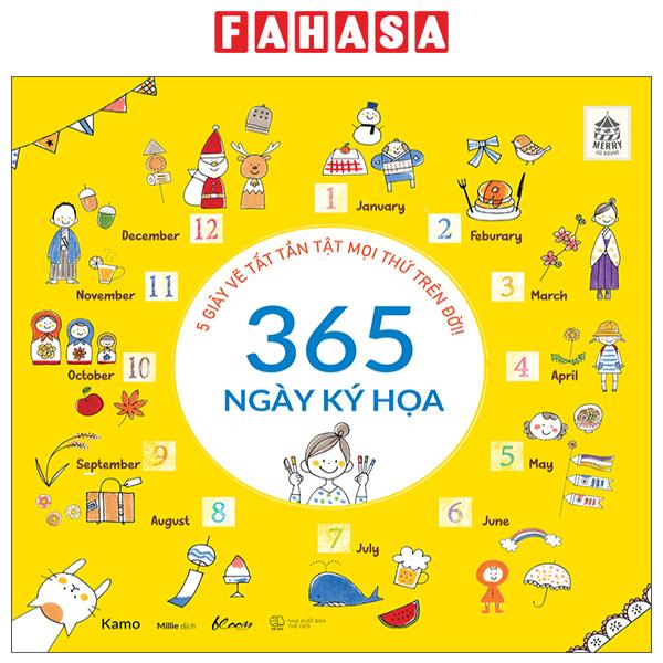  Fahasa - Sách - 365 Ngày Ký Họa - 5 Giây Vẽ Tất Tần Tật Mọi Thứ Trên Đời 