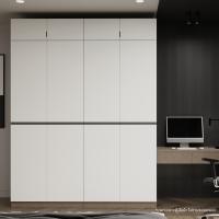 SB FURNITURE Wardrobe Plus กว้าง200 x สูง 260 cm Ivory Twist / White (White Matte)OP-G+H