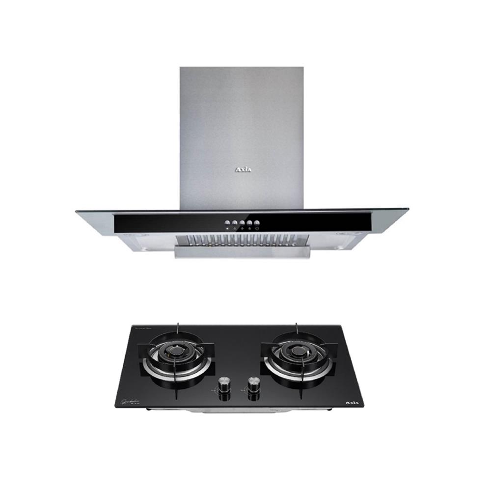 HomePro เตาฝัง+เครื่องดูดควัน SBL76-2G+T8-90 แบรนด์ AXIA ราคา 10,900 บาท*ส่งฟรี
