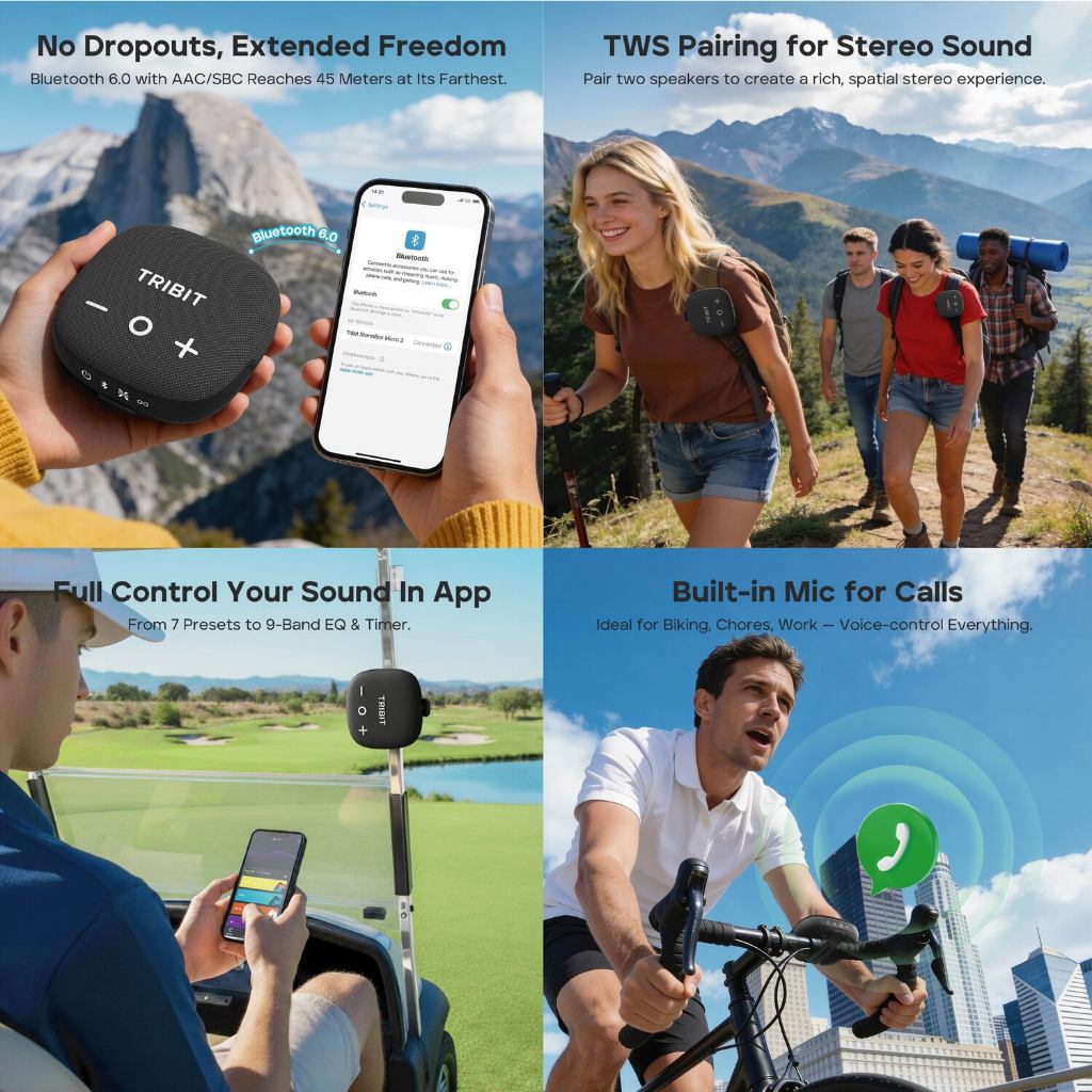 Tribit StormBox Micro 3 Portable Speaker 13W Bike Speaker