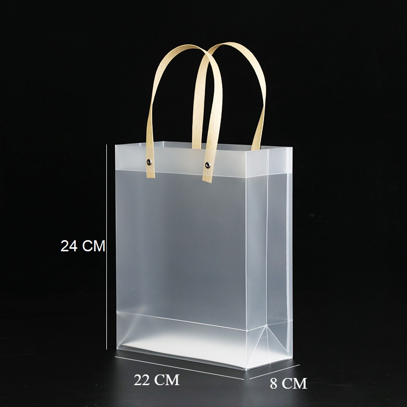 Frosted Plastic PVC Transparent Bags Souvenir Tote Bag Christmas present