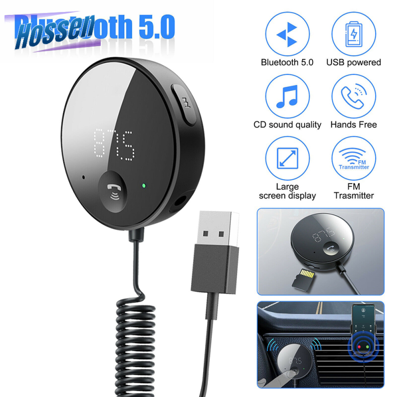 Đầu thu 5.0 tương thích Bluetooth cho xe hơi với bộ chuyển đổi bộ phát