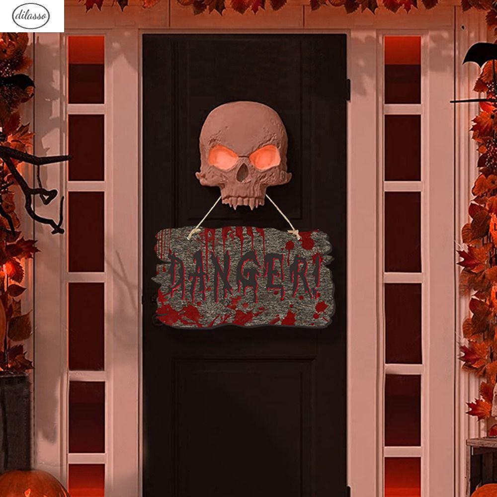 DILASSO Giấy dây chuyền in máu Halloween Đáng sợ Hài Hước Biểu ngữ in tay máu Đồ dùng cho bữa tiệc Lễ hội Đồ trang trí treo cửa gỗ Lễ Hội ma