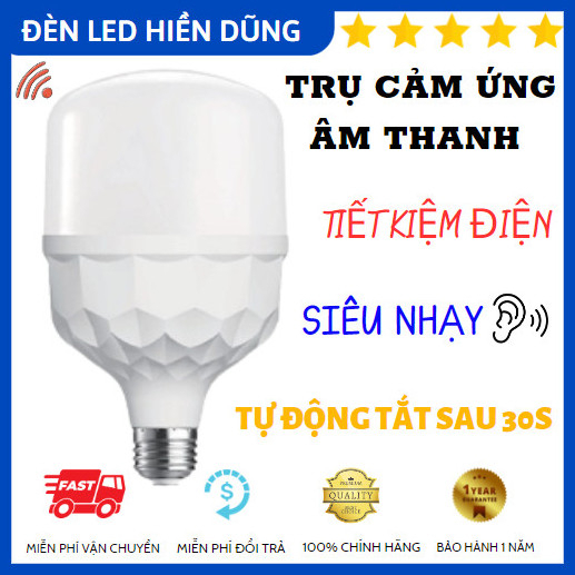 Bóng Đèn Led Cảm Biến Âm Thanh Chuyển Động Thông Minh 5W 7W 15W 20W Cảm