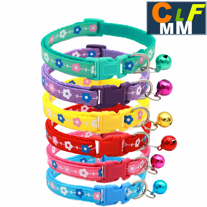 6 สี ปลอกคอสัตว์เลี้ยง ปลอกคอแมว หมา กระดิ่งแมว แบบปรับขนา