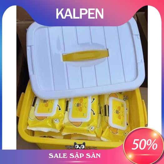 COMBO 10 TÚI KHĂN GIẤY ƯỚT CON VỊT/CON ONG, MỖI TÚI 80 TỜ, HÀNG Y HÌNH KALPEN