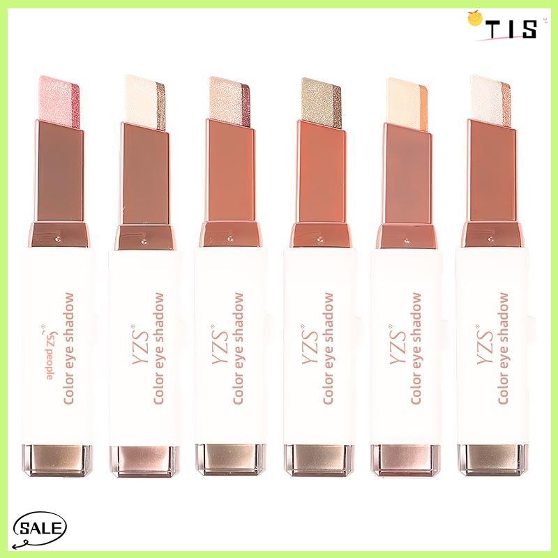 Follow Get New【TIS】 Đôi Màu Eyeshadow Stick Long Lanh Nổi Bật Bóng Dính Mắt Trang Điểm Không Thấm Nước Lâu Dài Nhanh Chóng Áp DỤNG Eyeshadow Nữ Trang Điểm Sản Phẩm