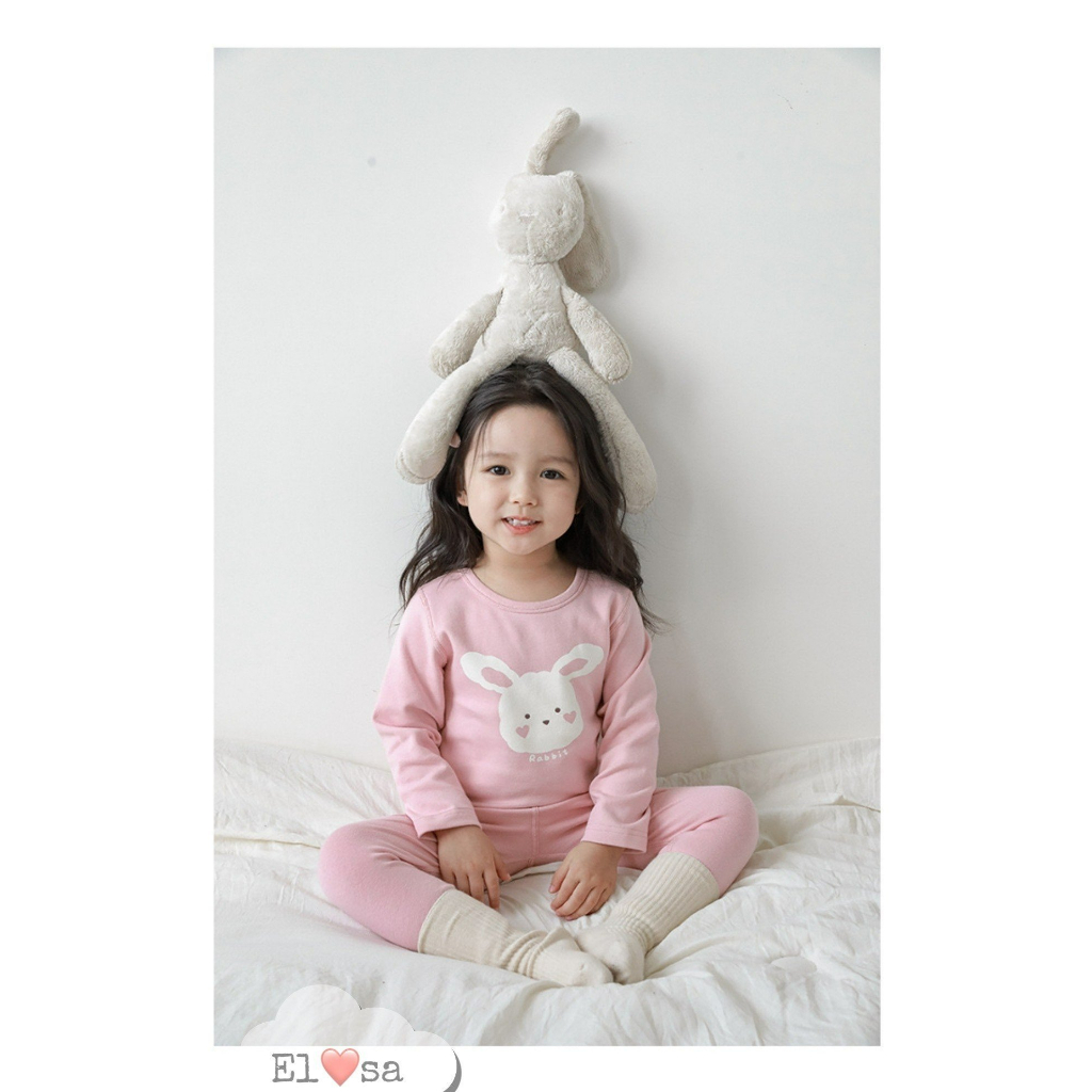 Quần áo bé gái - Bộ Zip Thỏ Gấu Trúc Thu Đông Cho Bé 1-5 Tuổi