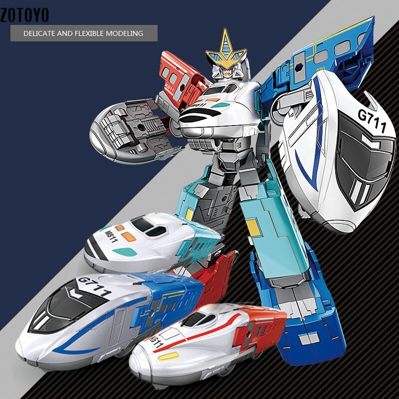 Tooa6723 đồ chơi xe robot biến hình cho trẻ em mô hình hợp kim xe cứu hỏa xe cứu thương xe máy bay quà tặng cho trẻ em
