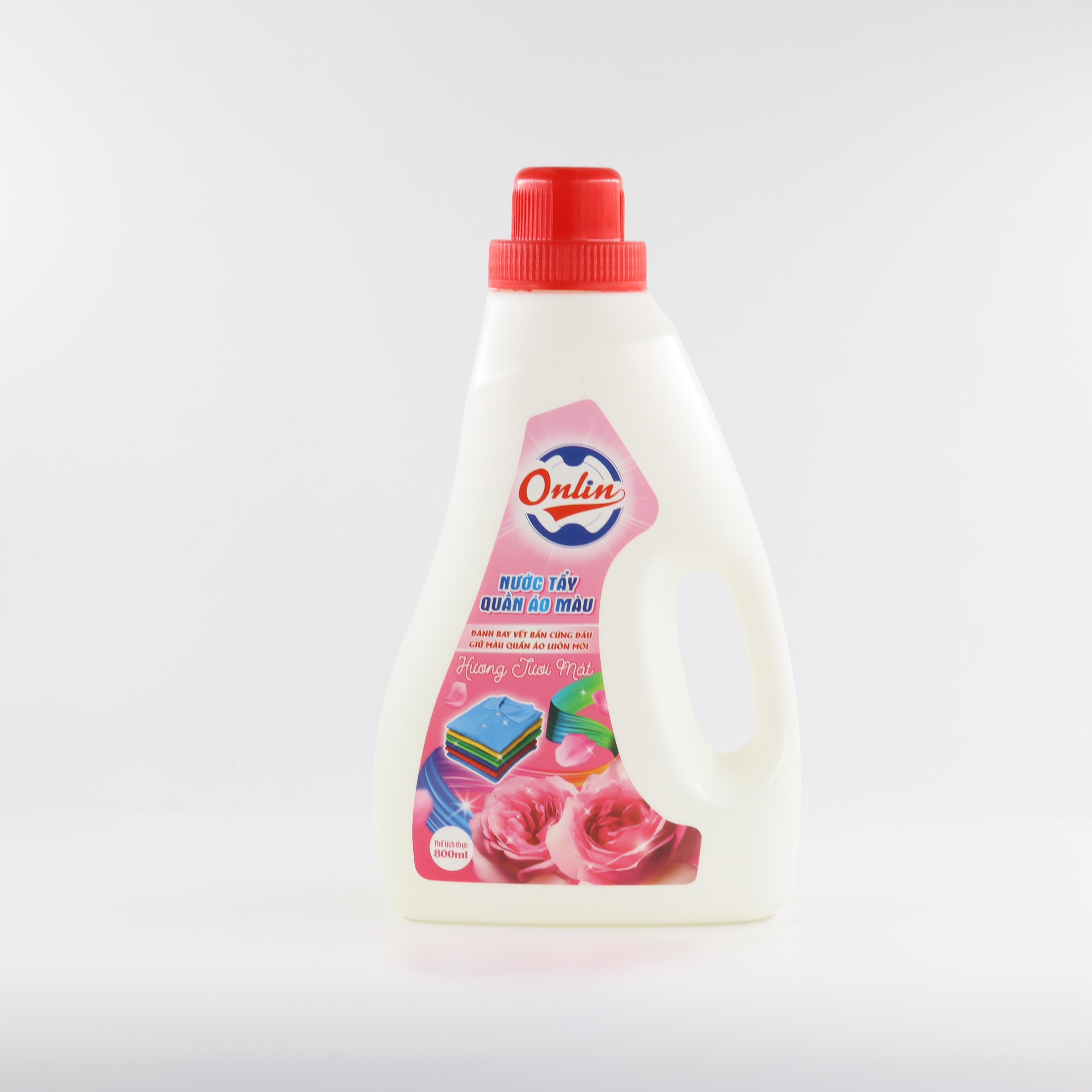Nước Tẩy Quần Áo Màu ONLIN - Hương Tươi Mát - Chai 800ml