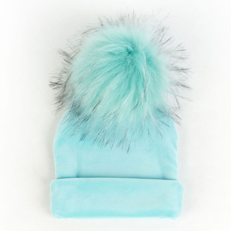 Nbhgy geebro mùa đông warme chế độ niedlichen bé mädchen jungen Samt Beanie hüte Ins solide Weichen diken flanell Babys Kinder giả pelz Pom Pom Túp lều mkjiu