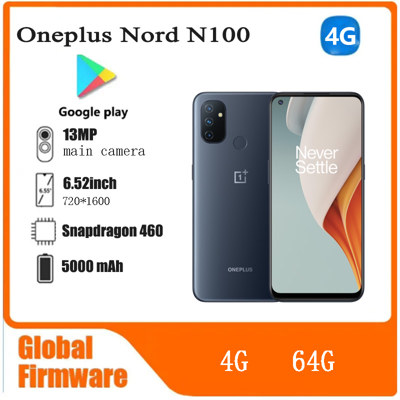 Used Phone Oneplus Nord N100 4G SmartPhone 6.52inch Battery capacity 5000mAh CPU Qualcomm Snapdragon 460 13MP Camera full screen used phone ราคา 3,042 บาท*ส่งฟรี
