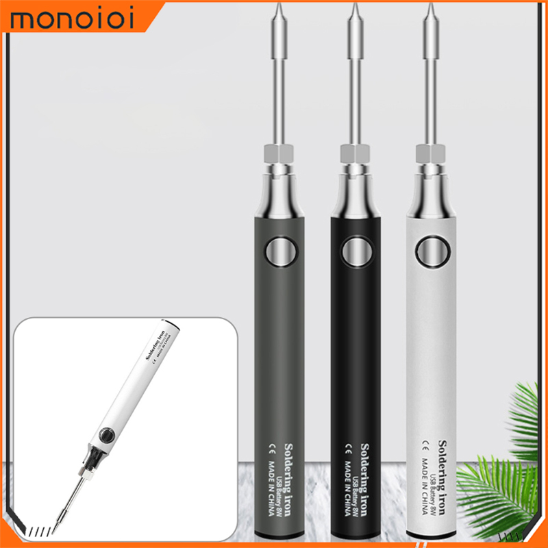 Monqiqi mỏ hàn chạy bằng pin 5v 8w bộ mỏ hàn điện có sạc usb mỏ hàn sạc không dây