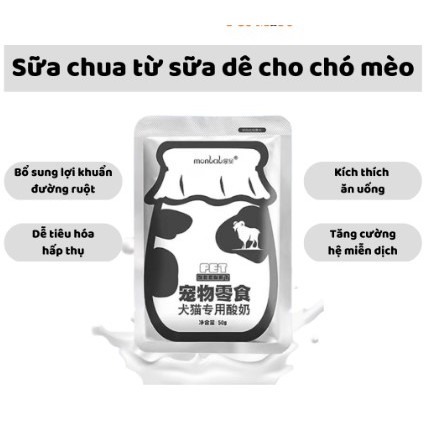 SỮA CHUA MONBAB CHO CHÓ MÈO GÓI 50g